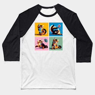 Somali Pop Art - Cute Kitties Baseball T-Shirt